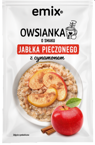 Owsianka pieczone jabłko z cynamonem Emix 55g widok 1