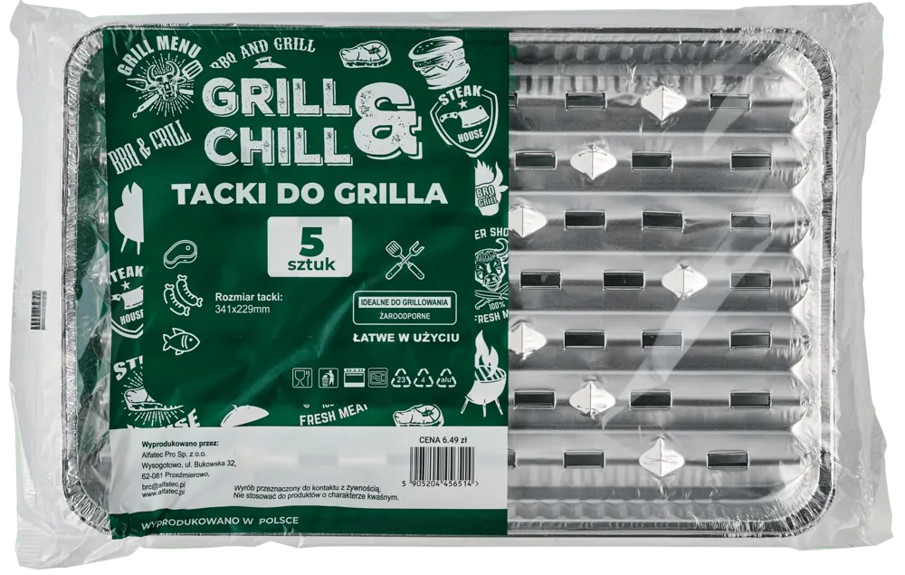 Tacki aluminiowe Grill&Chill 5szt widok 1