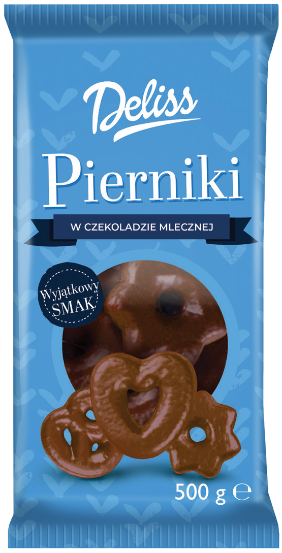 Pierniki w czekoladzie mlecznej Deliss 500g widok główny 