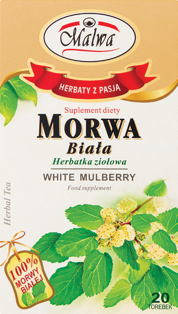 Herbatka ziołowa morwa biała Malwa 20x2g widok główny