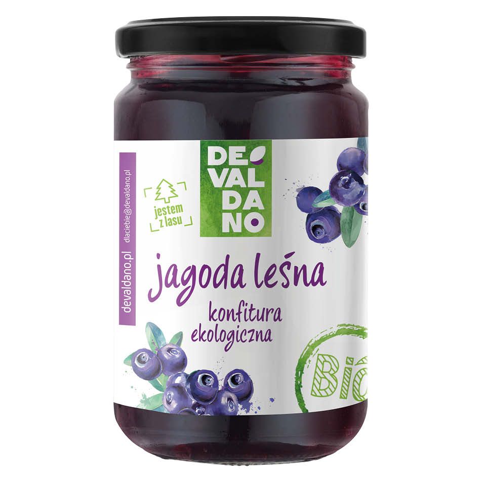Konfitura jagodowa BIO Devaldano 300g widok 1