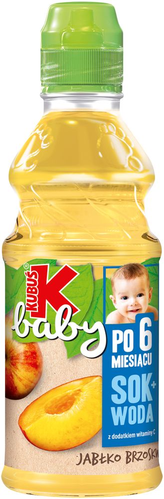 Sok+ woda jabłko brzoskwinia Kubuś Baby 300ml widok 1