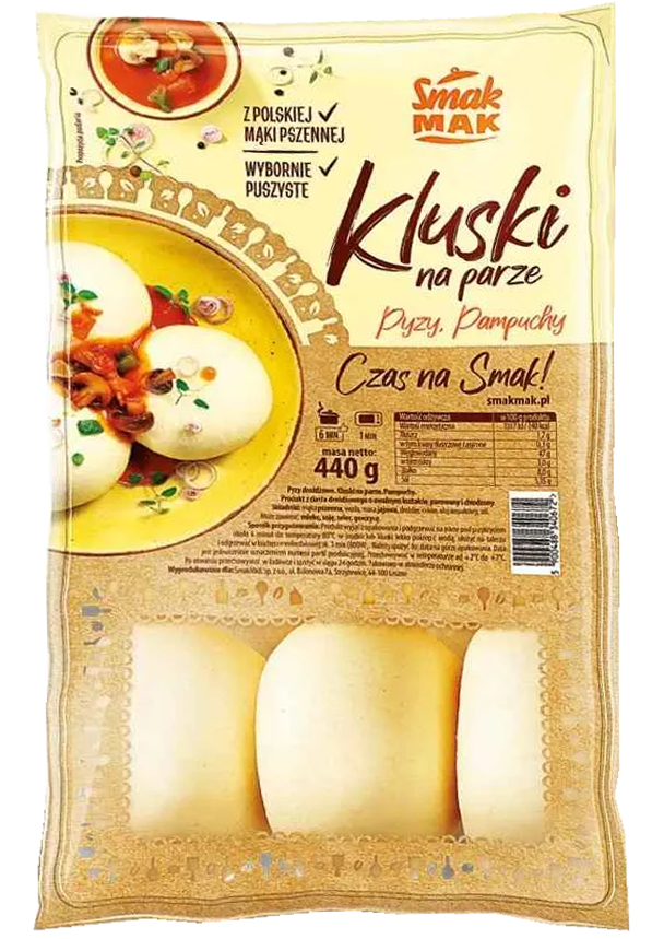 Kluski na parze Smakmak 440g widok 1