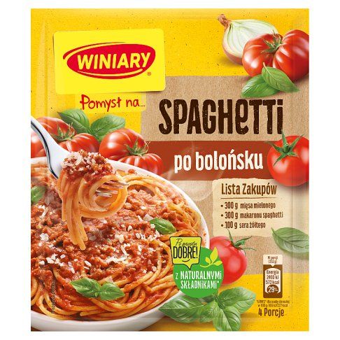 Pomysł na spagetti po Bolońsku Winiary 44g widok główny