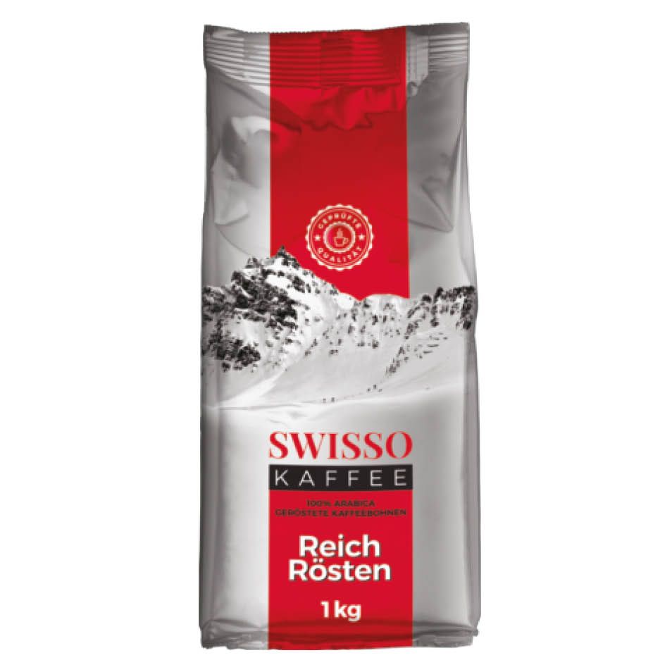 Kawa ziarnista Arabica Reich Rösten Swisso 1kg widok 1