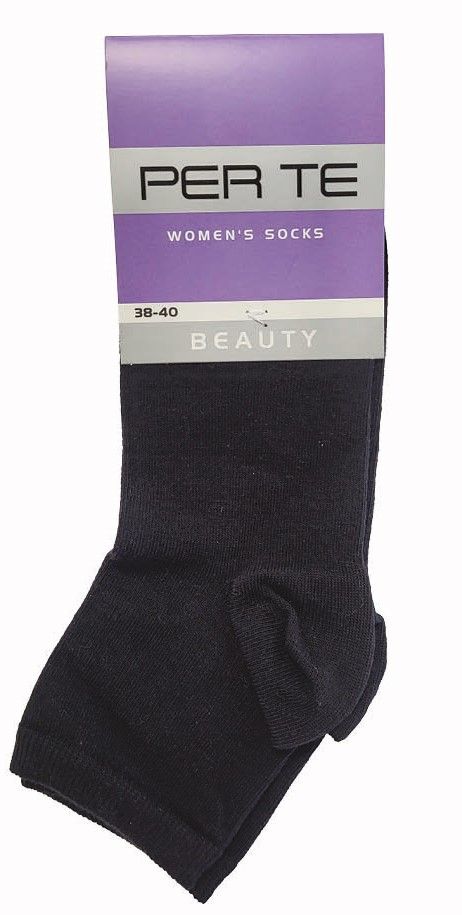 Skarpetki damskie białe/czarne Beauty mix widok 1