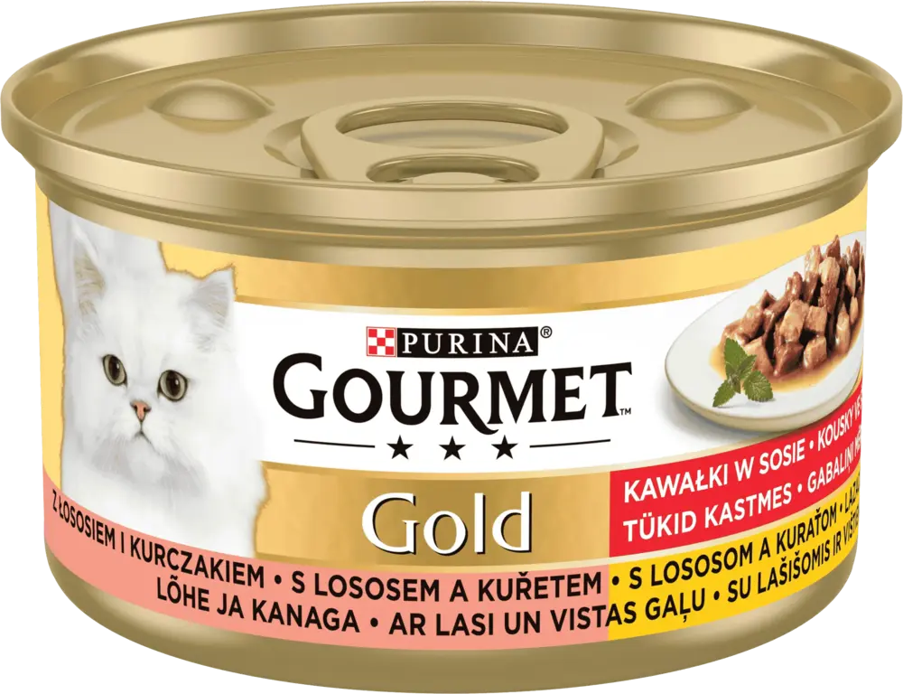 Karma dla kota mokra łosoś kurcz. Gourmet Gold 85g widok 1