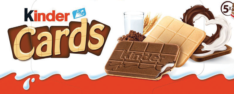 Ciastka Kinder Cards 5x25,6g widok główny 