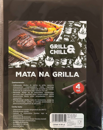 Mata na grilla i do piek. Grill&Chill 30x23cm 4szt widok 1