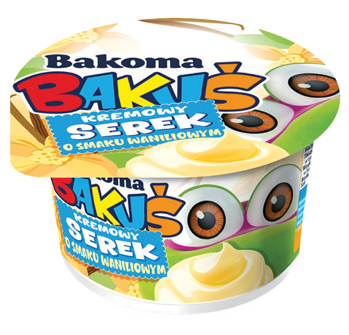 Serek kremowy Bakuś Bakoma 125g mix widok główny