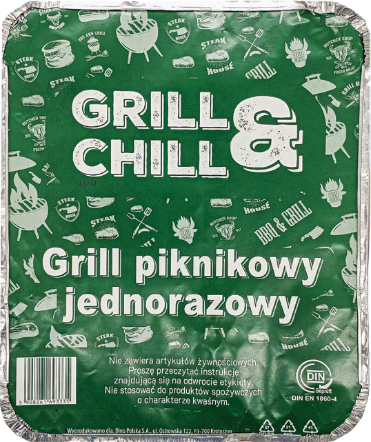 Grill piknikowy jednorazowy Grill&Chill widok główny