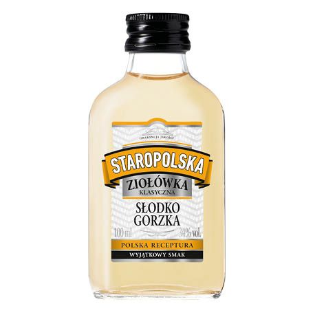 Likier Staropolska ziołówka słodko-gorz. 100ml 34% widok 1