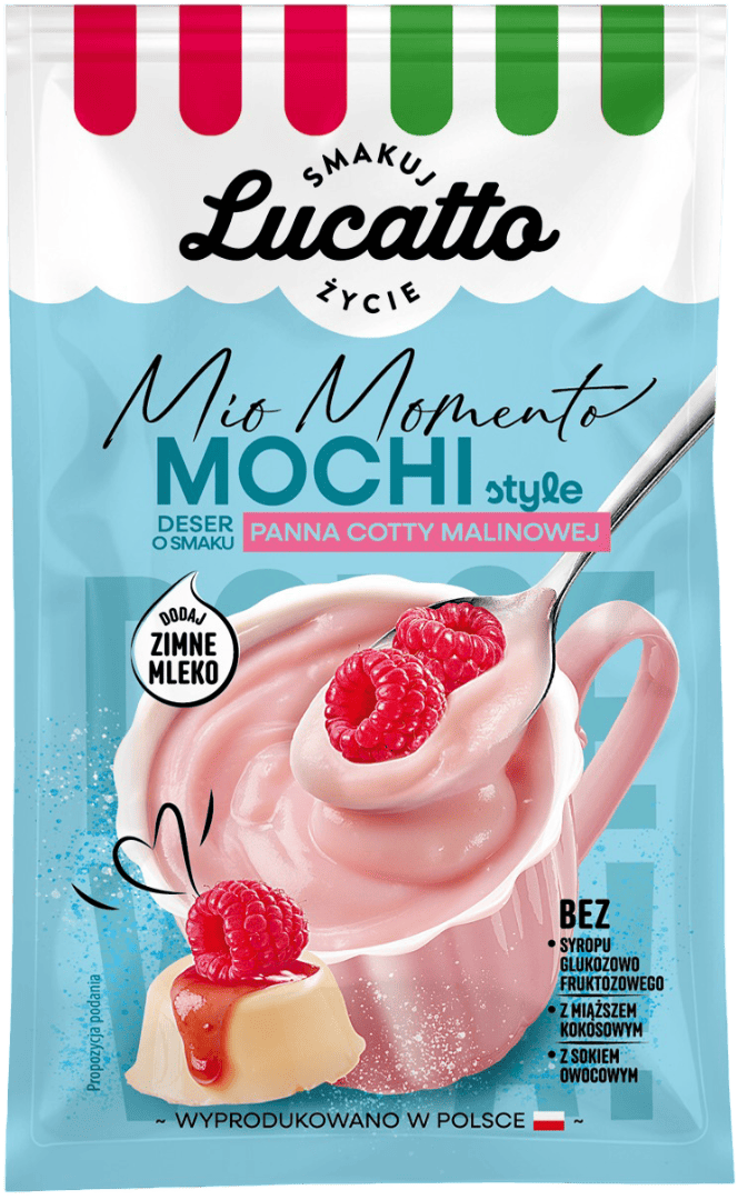 Deser mochi panna cotta malinowa Lucatto 30g widok 1
