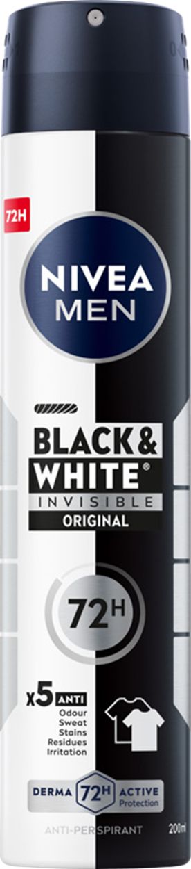 Antyperspirant spray M B&W Nivea Men 200ml widok główny