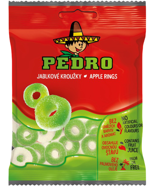 Żelki apple rings Pedro 80g widok główny