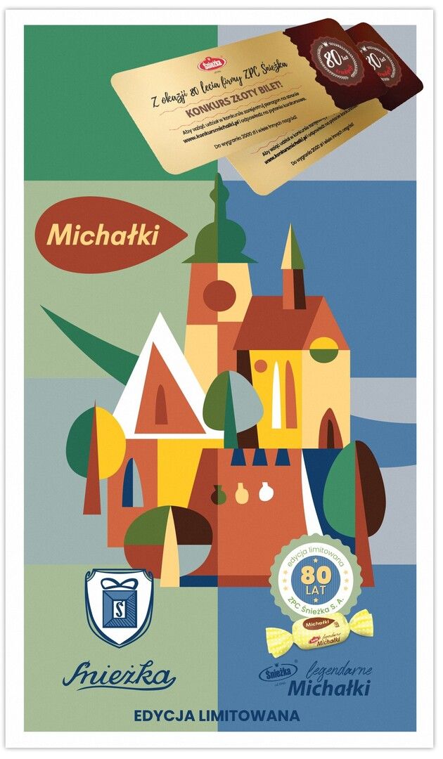 Bombonierka Michałki retro Śnieżka 400g widok 1