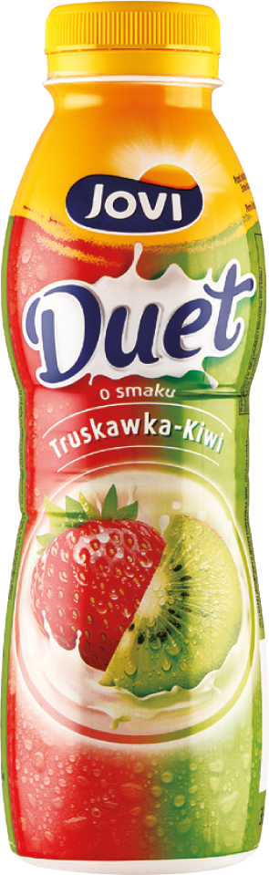 Jogurt pitny truskawka kiwi Jovi Duet 350g widok główny