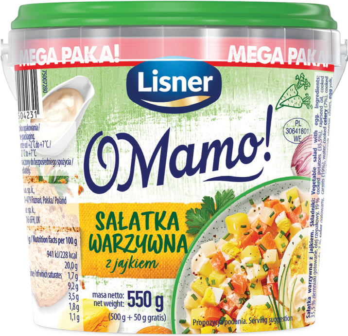 Sałatka warzywna z jajkiem Lisner 550g widok 1