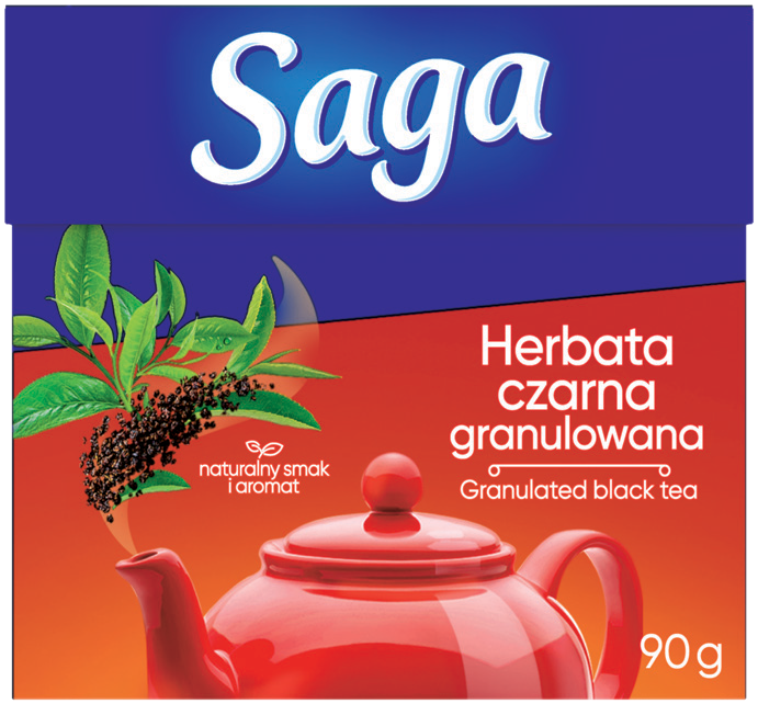 Herbata czarna granulowana Saga 90g widok główny