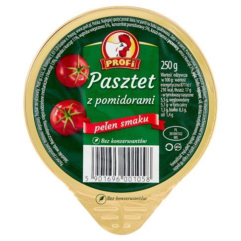 Pasztet z drobiem i pomidorami Profi 250g widok główny 
