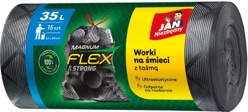 Worki na śmieci z taśmą Jan Niezbędny 35l 15szt widok 1