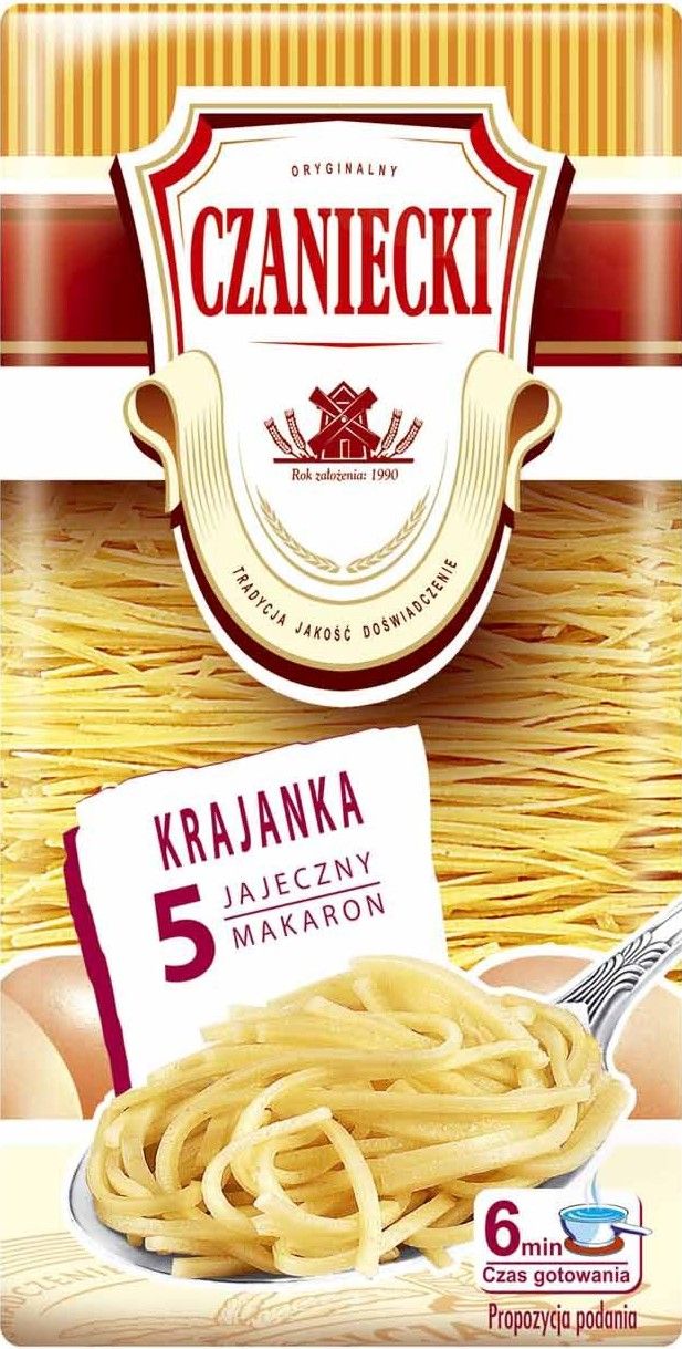 Makaron 5 jaj. krajanka Czaniecki 250g widok główny