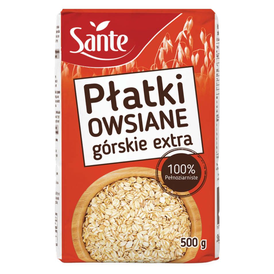 Płatki owsiane górskie Sante 500g widok 1