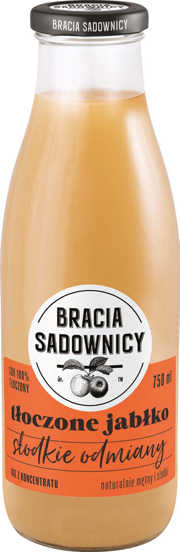 Sok tłoczony jabłkowy Bracia Sadownicy 0,75l widok 1