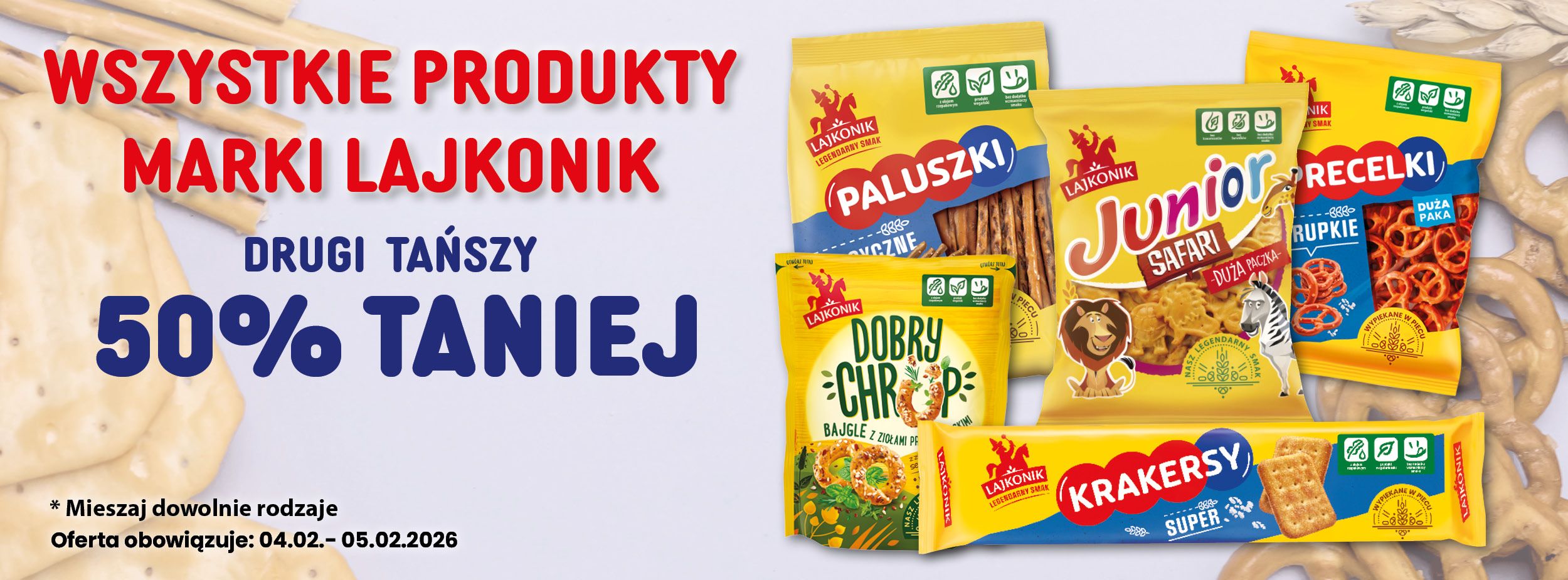 Wszystkie produkty marki lajkonik drugi tańszy 50% taniej!