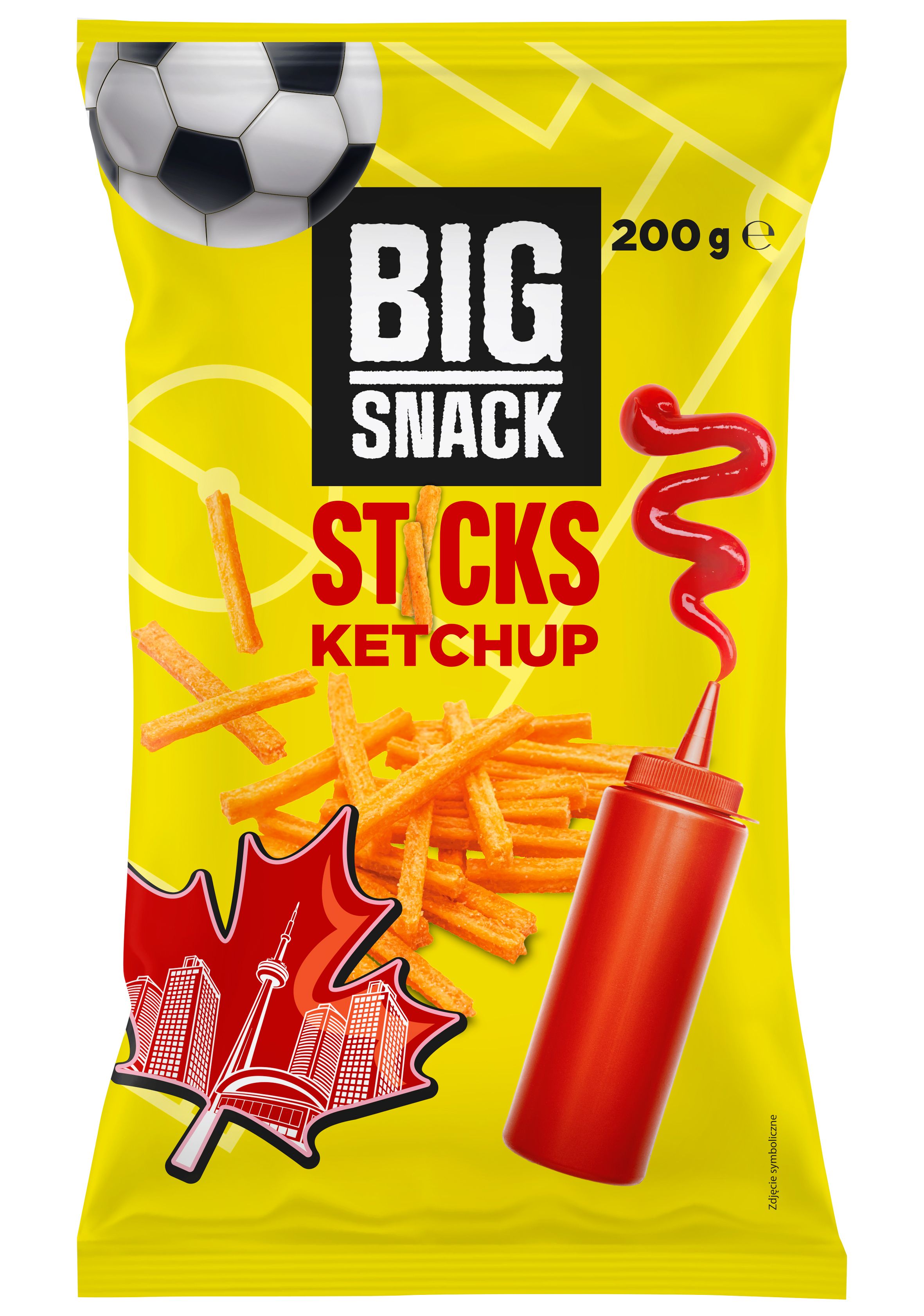 Chipsy ketchup sticks Big Snack 200g widok 1
