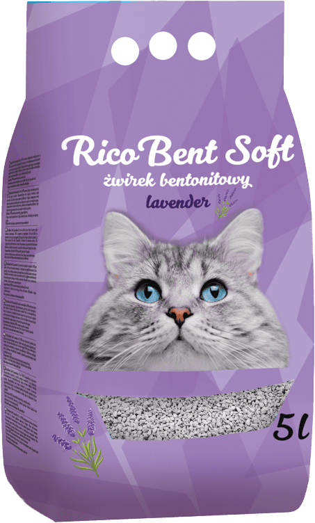 Żwirek dla kota bentonitowy lawenda Rico Bent 5l widok 1
