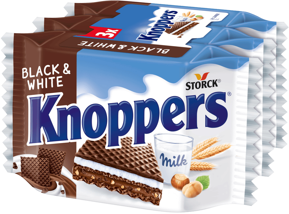 Wafel Knoppers black&white 3x25g widok 1
