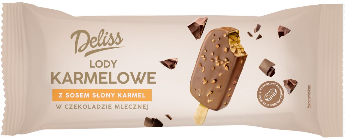 Lody na patyku karmelowe z sosem Deliss 120ml widok 1