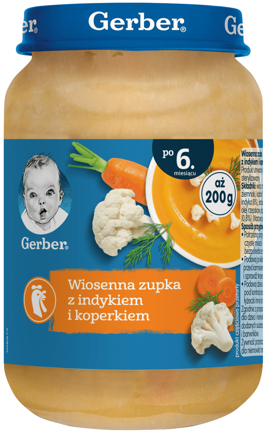 Danie wiosenna zupka z indykiem i kop Gerber 200g widok 1