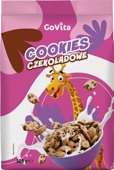 Płatki cookies czekoladowe Govita 500g widok główny