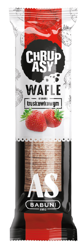 Wafle o sm truskawkowym Chrup Asy As Babuni 90g widok główny