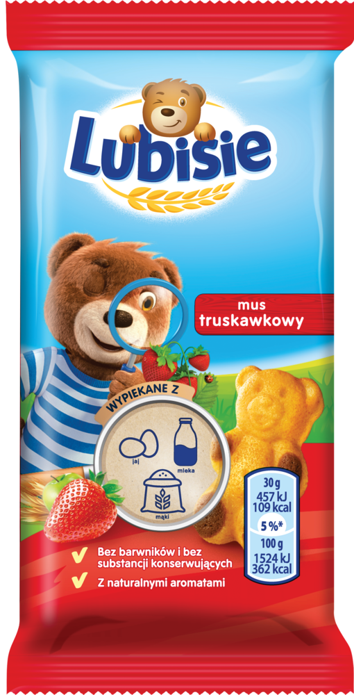 Baton Petitki Lubisie truskawka 30g widok 2