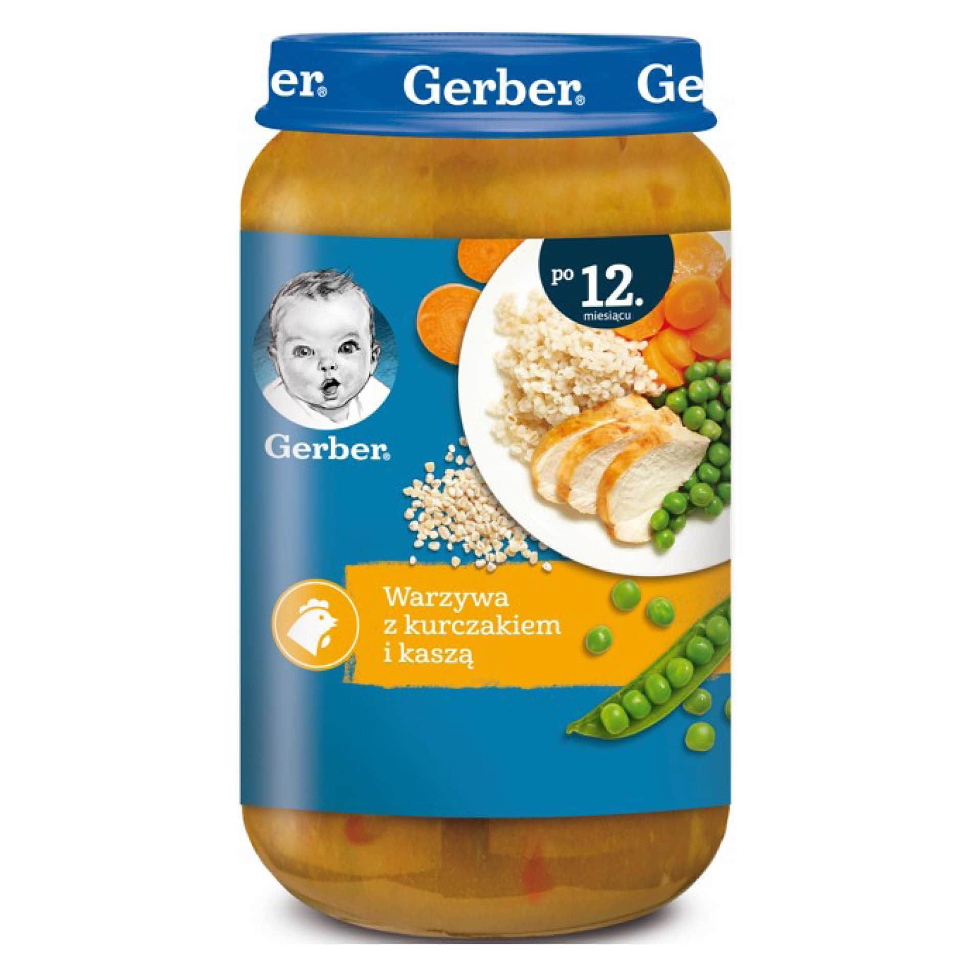 Danie warzywa z kurcz. i kaszą Gerber Junior 250g widok 1