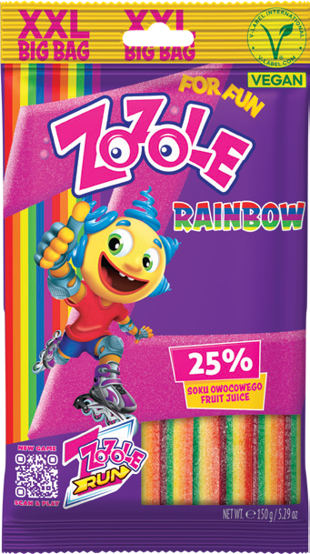 Żelki Zozole rainbow 150g widok główny