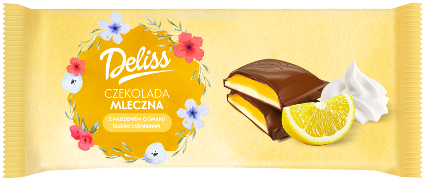 Czekolada mleczna bezowo cytrynowa Deliss 100g widok 1