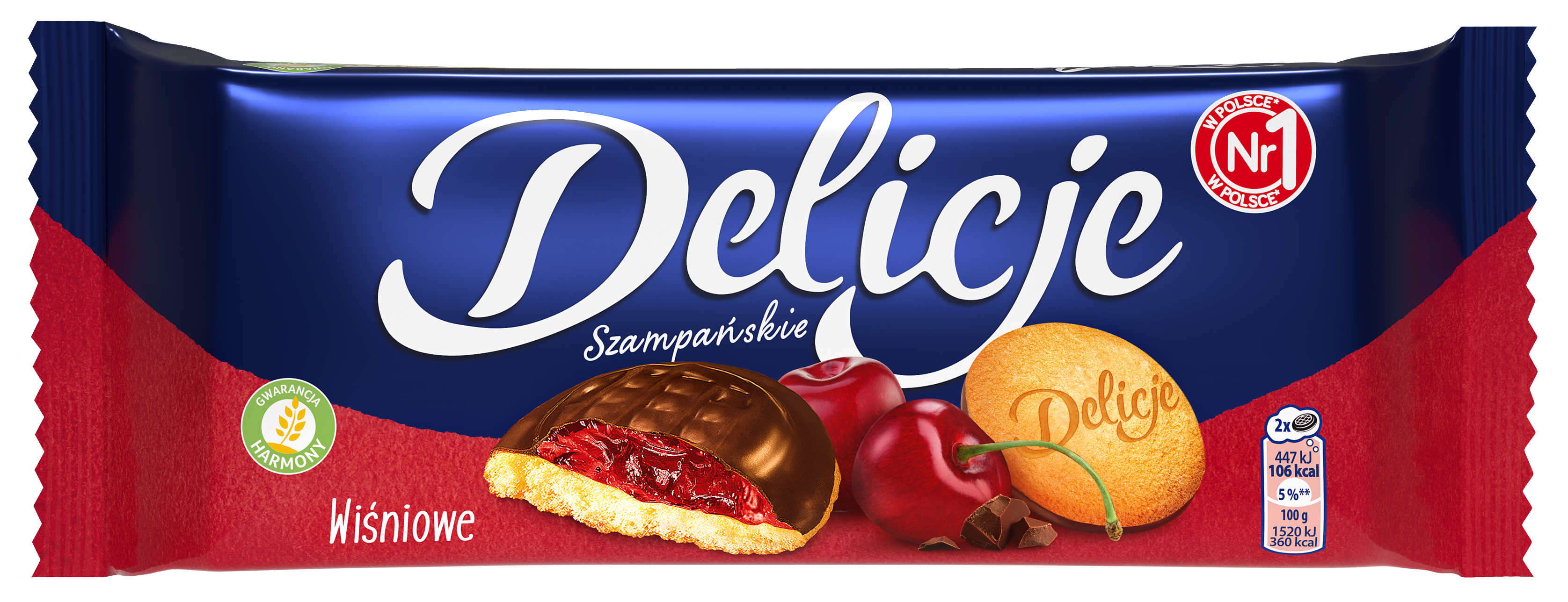 Biszkopty z galaretką wiśniową Delicje 147g widok 1