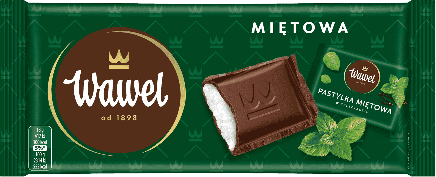 Czekolada miętowa Wawel 90g widok 1