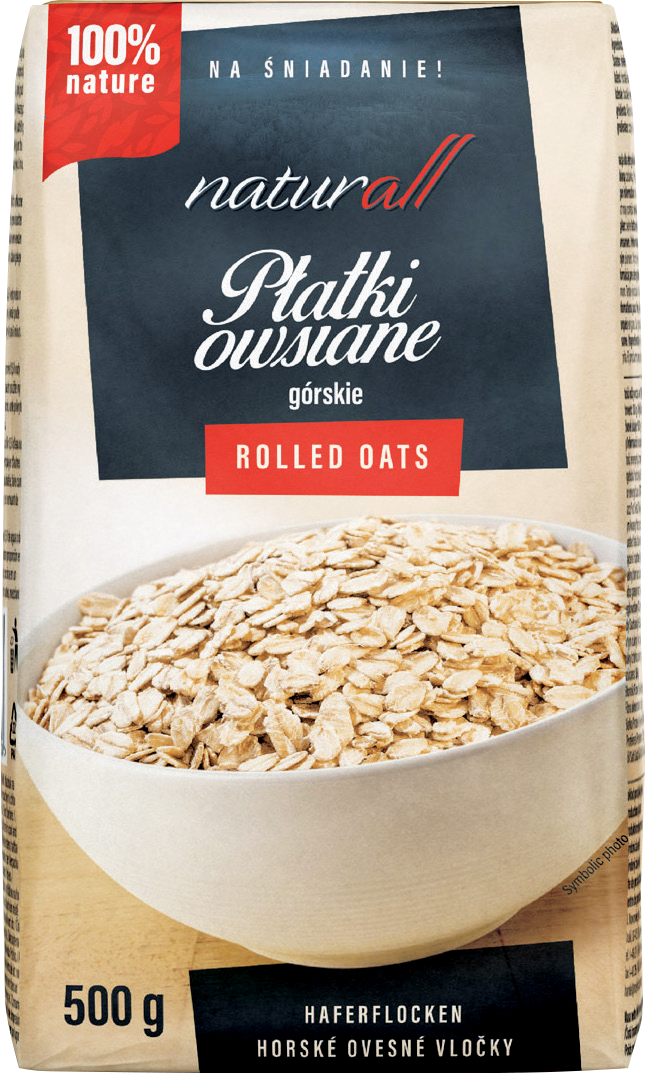Płatki owsiane górskie Naturall 500g widok 1