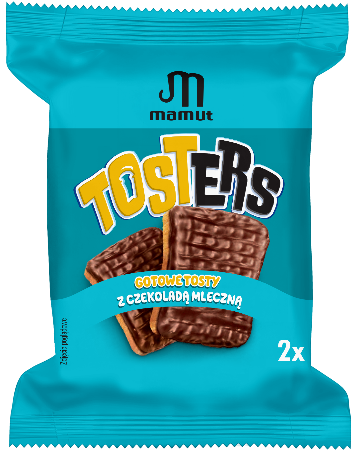 Tosty z czekoladą mleczną Tosters mamut 36g widok 1