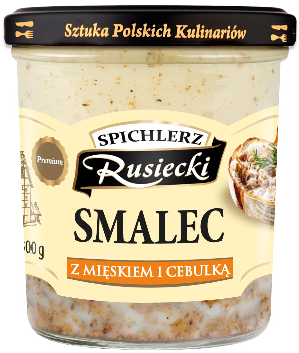 Smalec z mięsem i cebulką Spichlerz Rusiecki 300g widok 1
