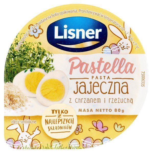 Pastella jajeczna z chrzanem i rzeżuchą Lisner 80g widok 1
