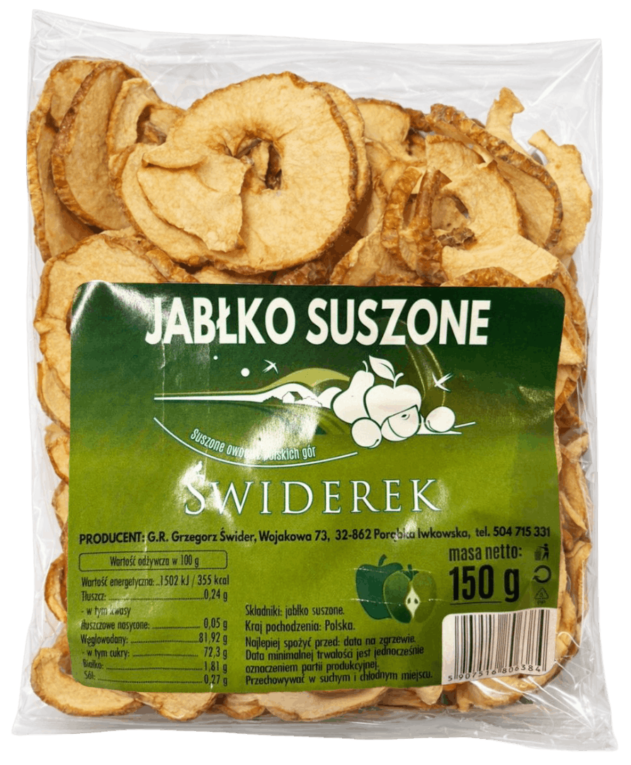 Jabłko suszone 150g szt widok 1
