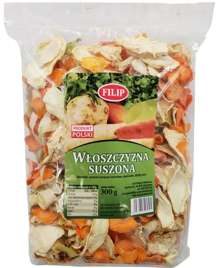 Włoszczyzna suszona widok 1