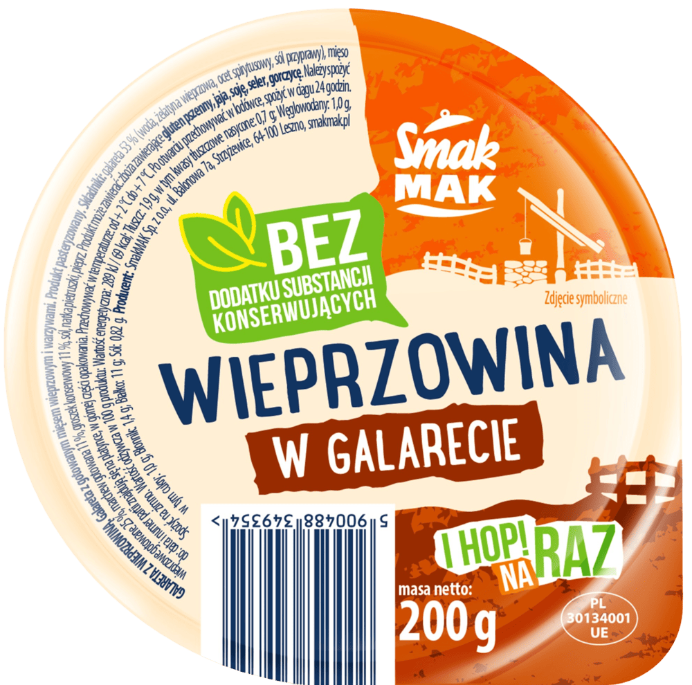Wieprzowina w galarecie SmakMak 200g widok 1