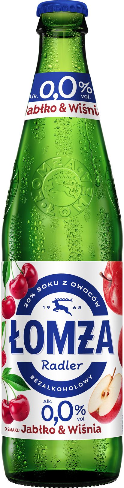Napój piwny Łomża Radler ja wiś 0,5l 0% but. bzzw. widok główny
